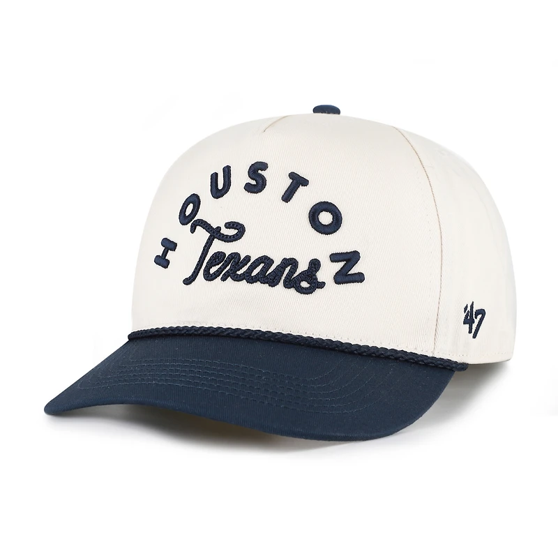 Women's '47 Natural Houston Texans Rope Script Hitch Adjustable Hat