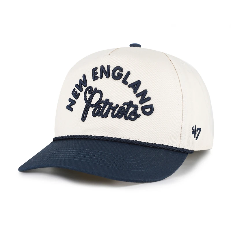 Women's '47 Natural New England Patriots Rope Script Hitch Adjustable Hat