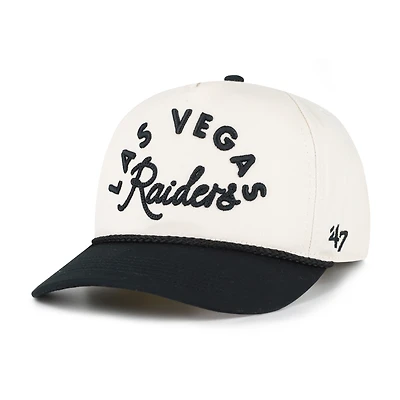 Women's '47 Natural Las Vegas Raiders Rope Script Hitch Adjustable Hat