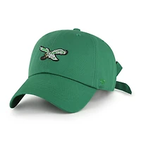 Women's '47 Kelly Green Philadelphia Eagles Throwback Bow Back Clean Up Adjustable Hat