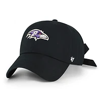 Women's '47 Black Baltimore Ravens  Bow Back Clean Up Adjustable Hat