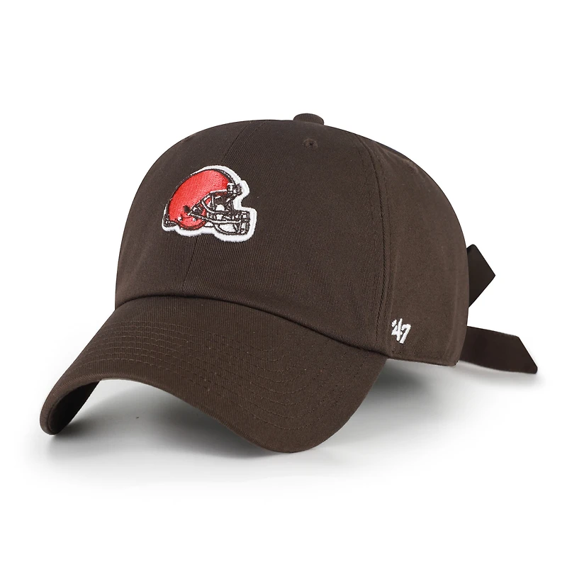 Women's '47 Brown Cleveland Browns Bow Back Clean Up Adjustable Hat