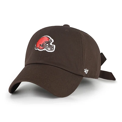 Women's '47 Brown Cleveland Browns Bow Back Clean Up Adjustable Hat