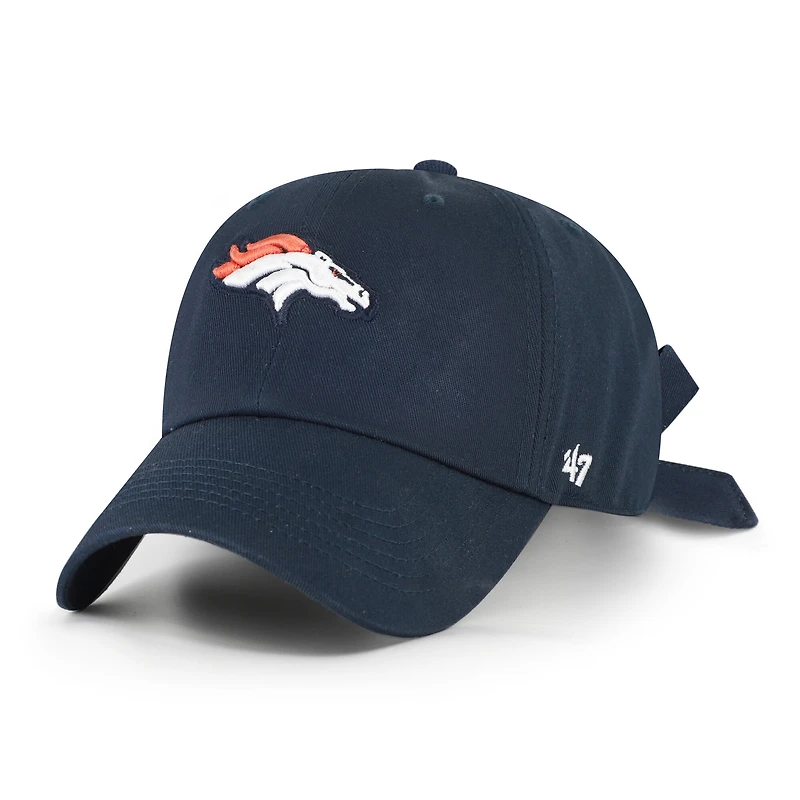 Women's '47 Navy Denver Broncos Bow Back Clean Up Adjustable Hat