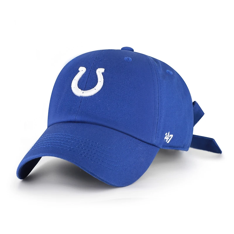 Women's '47 Royal Indianapolis Colts Bow Back Clean Up Adjustable Hat
