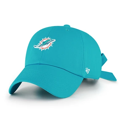 Women's '47 Aqua Miami Dolphins  Bow Back Clean Up Adjustable Hat