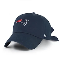 Women's '47 Navy New England Patriots  Bow Back Clean Up Adjustable Hat