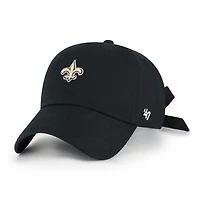 Women's '47 Black New Orleans Saints  Bow Back Clean Up Adjustable Hat