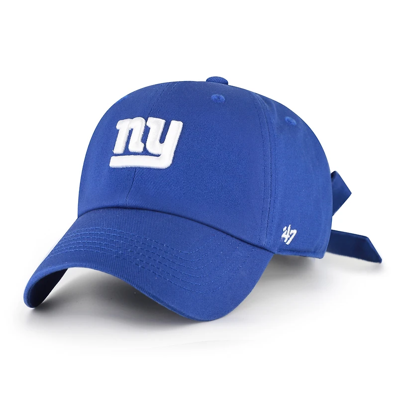 Women's '47 Royal New York Giants  Bow Back Clean Up Adjustable Hat