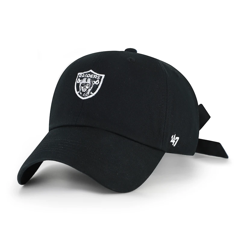 Women's '47 Black Las Vegas Raiders  Bow Back Clean Up Adjustable Hat