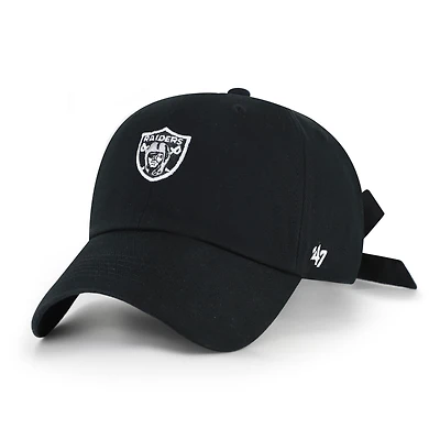 Women's '47 Black Las Vegas Raiders  Bow Back Clean Up Adjustable Hat