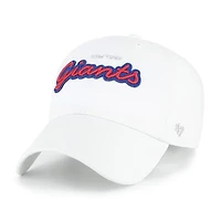 Women's '47  White New York Giants Trendy Script Clean Up Adjustable Hat