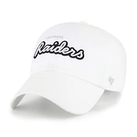 Women's '47  White Las Vegas Raiders Trendy Script Clean Up Adjustable Hat