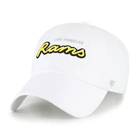 Women's '47  White Los Angeles Rams Trendy Script Clean Up Adjustable Hat