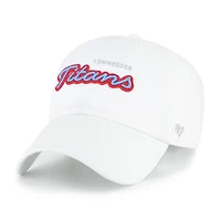 Women's '47  White Tennessee Titans Trendy Script Clean Up Adjustable Hat