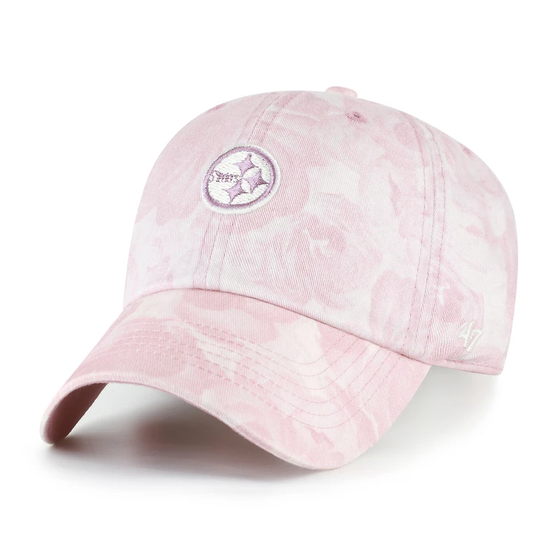Women's '47 Pink Pittsburgh Steelers Gardenia Clean Up Adjustable Hat