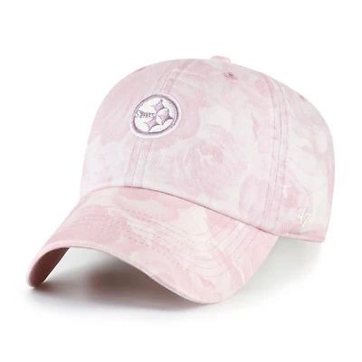 Women's '47 Pink Pittsburgh Steelers Gardenia Clean Up Adjustable Hat