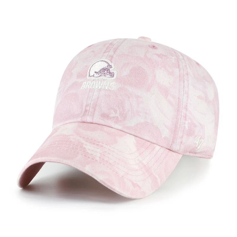Women's '47 Pink Cleveland Browns  Gardenia Clean Up Adjustable Hat