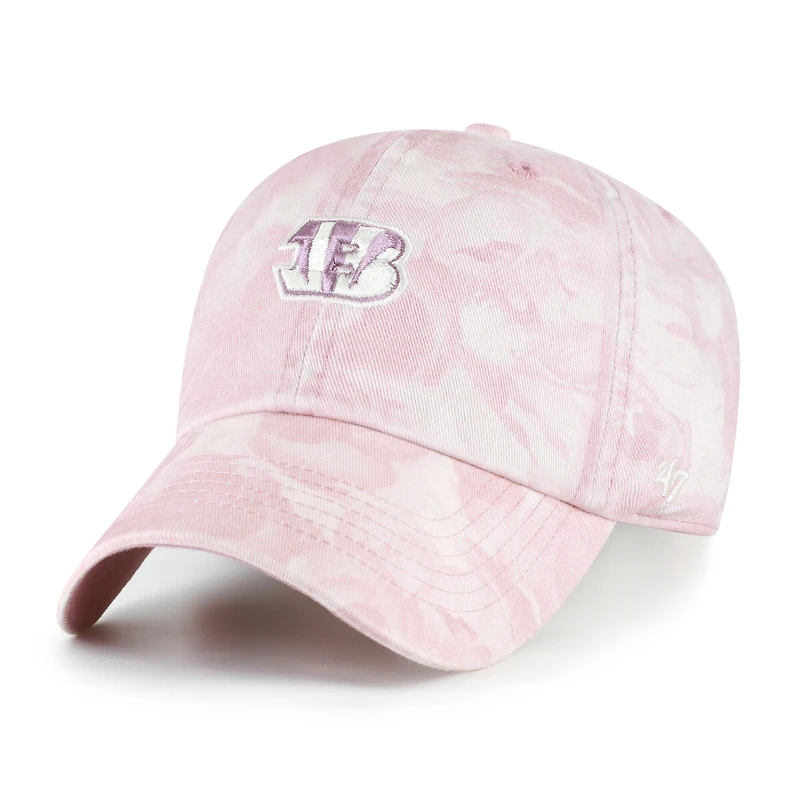 Women's '47 Pink Cincinnati Bengals Gardenia Clean Up Adjustable Hat