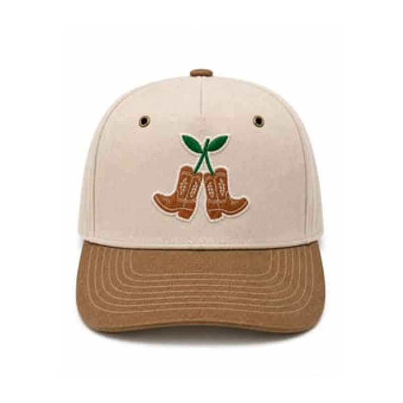 Women's Cap X x Wrangler Cream/Brown Texas Longhorns Cherry Boots Adjustable Hat