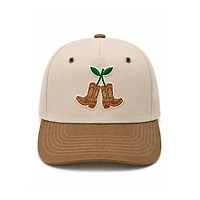 Women's Cap X x Wrangler Cream/Brown Texas Longhorns Cherry Boots Adjustable Hat