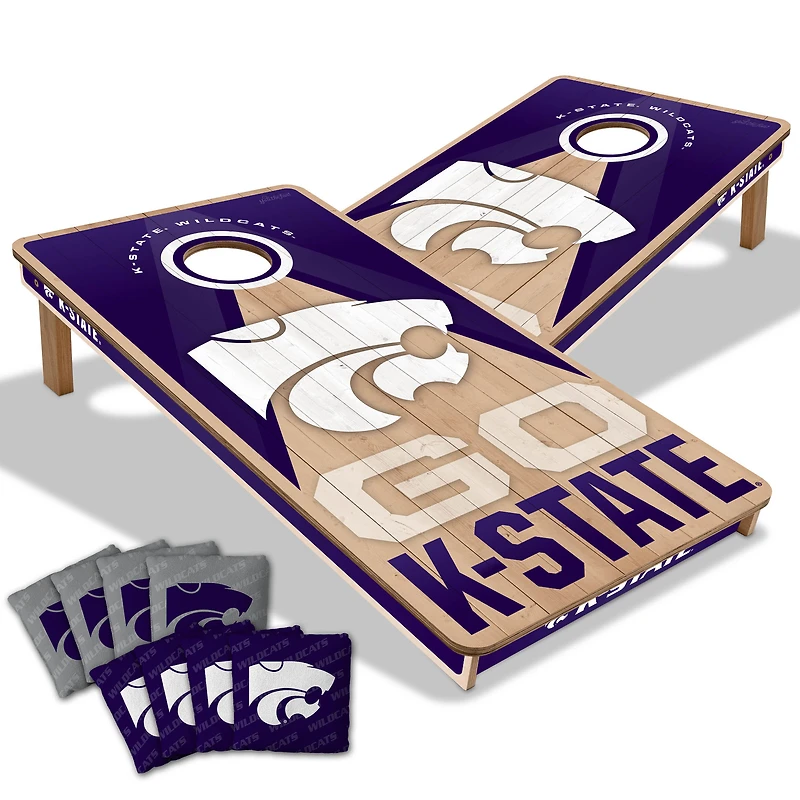 IDNA Kansas State Wildcats 2' x 4' Slogan Series Cornhole Game with Bags
