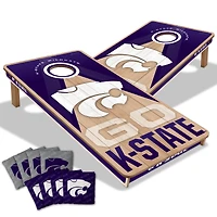 IDNA Kansas State Wildcats 2' x 4' Slogan Series Cornhole Game with Bags