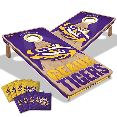 IDNA LSU Tigers 2' x 4' Slogan Series Cornhole Game with Bags