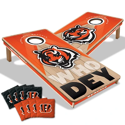 IDNA Cincinnati Bengals 2' x 4' Slogan Series Cornhole Game with Bags