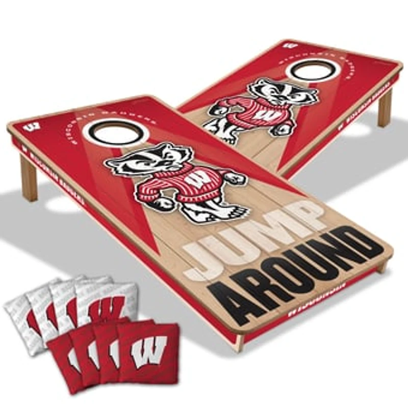 IDNA Wisconsin Badgers 2' x 4' Slogan Series Cornhole Game with Bags