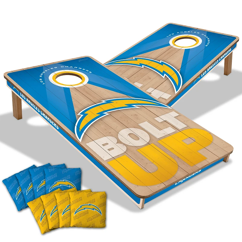 IDNA Los Angeles Chargers 2' x 4' Slogan Series Cornhole Game with Bags