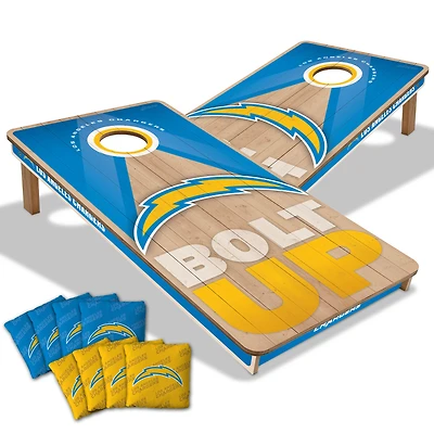 IDNA Los Angeles Chargers 2' x 4' Slogan Series Cornhole Game with Bags