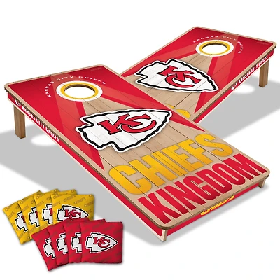 IDNA Kansas City Chiefs 2' x 4' Slogan Series Cornhole Game with Bags