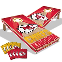 IDNA Kansas City Chiefs 2' x 4' Slogan Series Cornhole Game with Bags