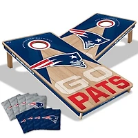 IDNA New England Patriots 2' x 4' Slogan Series Cornhole Game with Bags