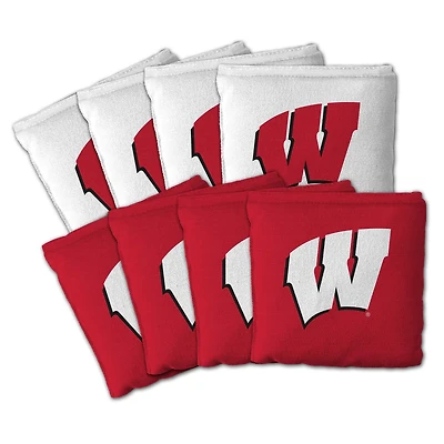 IDNA Wisconsin Badgers Eight-Piece Cornhole Bag Set