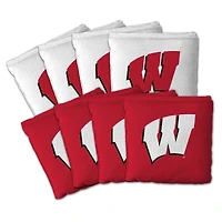 IDNA Wisconsin Badgers Eight-Piece Cornhole Bag Set