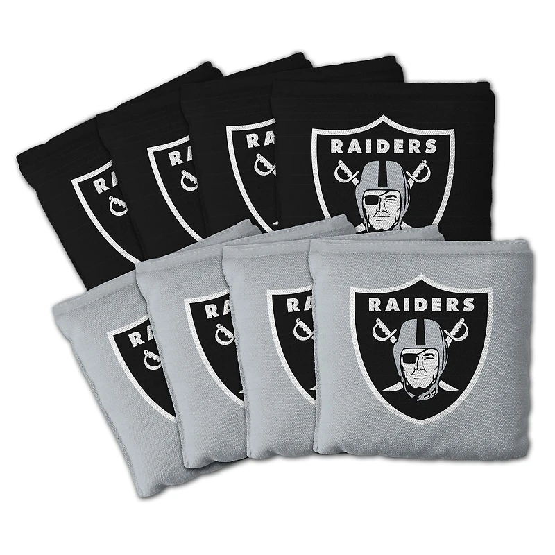 IDNA Las Vegas Raiders Eight-Piece Cornhole Bag Set