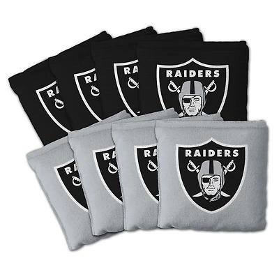 IDNA Las Vegas Raiders Eight-Piece Cornhole Bag Set