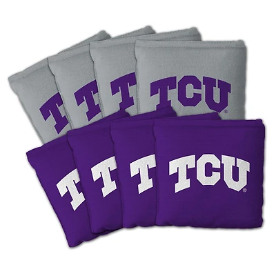 IDNA TCU Horned Frogs Eight-Piece Cornhole Bag Set