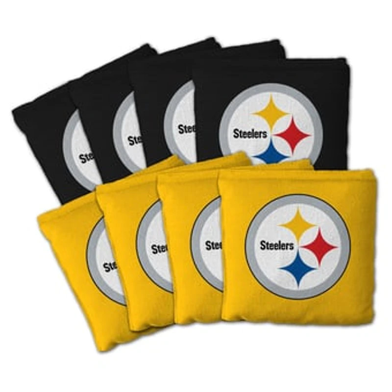 IDNA Pittsburgh Steelers Eight-Piece Cornhole Bag Set
