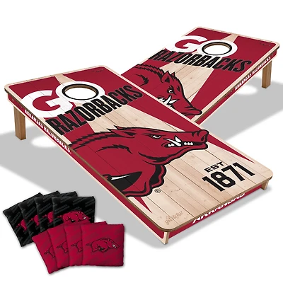 YouTheFan Arkansas Razorbacks 2' x 4' Cornhole Game with Bags