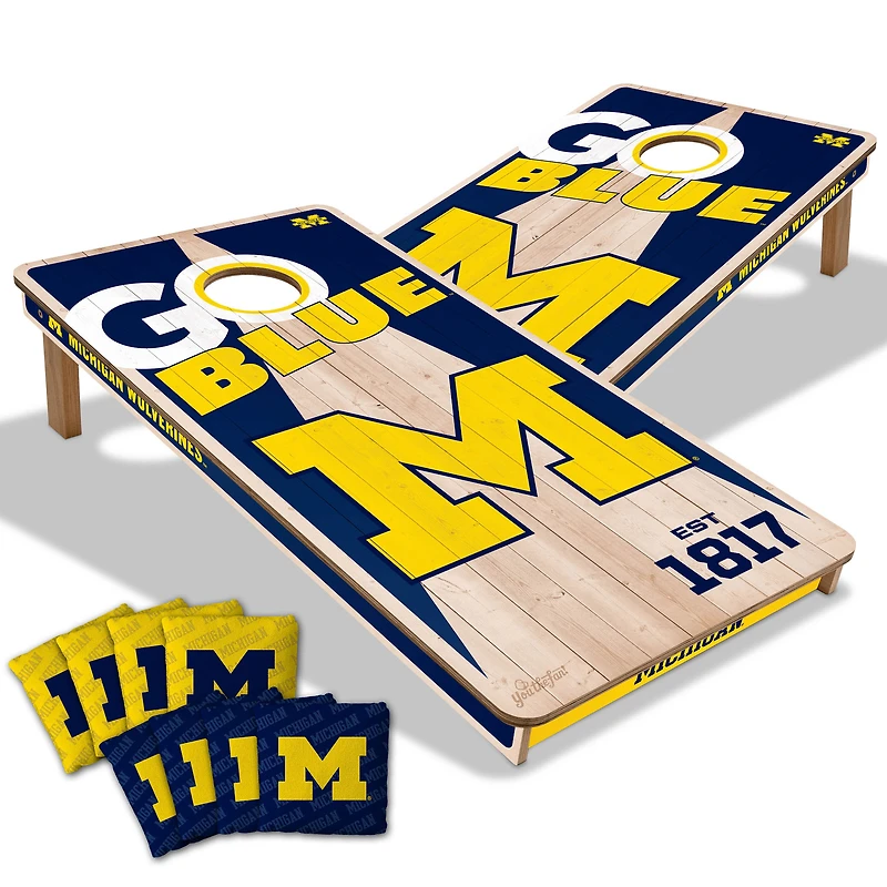 YouTheFan Michigan Wolverines 2' x 4' Cornhole Game with Bags