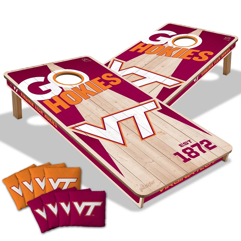 YouTheFan Virginia Tech Hokies 2' x 4' Cornhole Game with Bags