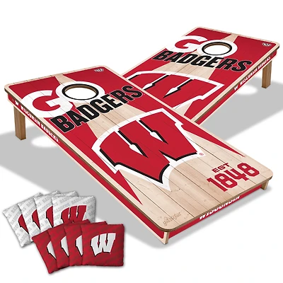 YouTheFan Wisconsin Badgers 2' x 4' Cornhole Game with Bags