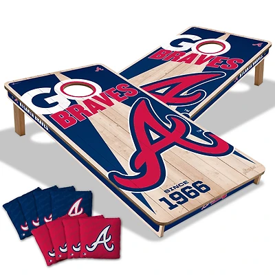 YouTheFan Atlanta Braves 2' x 4' Cornhole Game with Bags