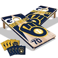 IDNA Milwaukee Brewers 2' x 4' Cornhole Game with Bags