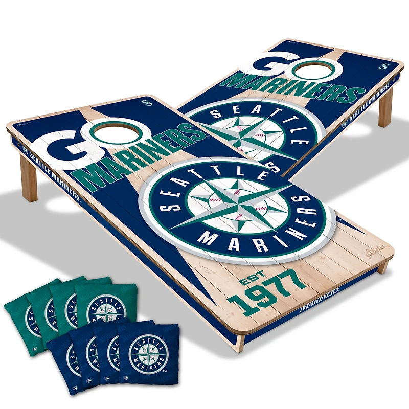 YouTheFan Seattle Mariners 2' x 4' Cornhole Game with Bags