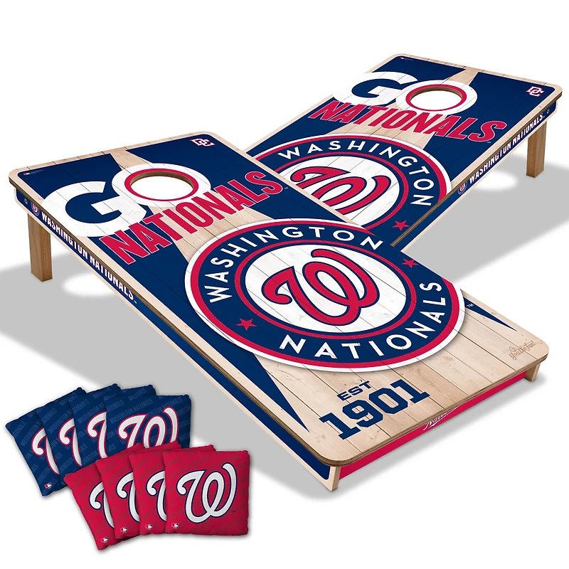YouTheFan Washington Nationals 2' x 4' Cornhole Game with Bags