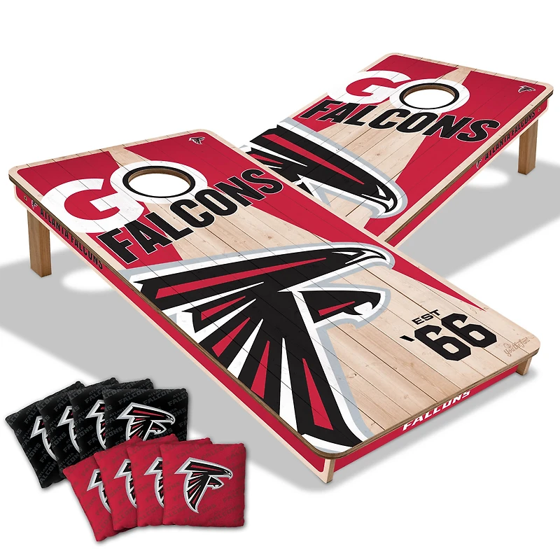 YouTheFan Atlanta Falcons 2' x 4' Cornhole Game with Bags